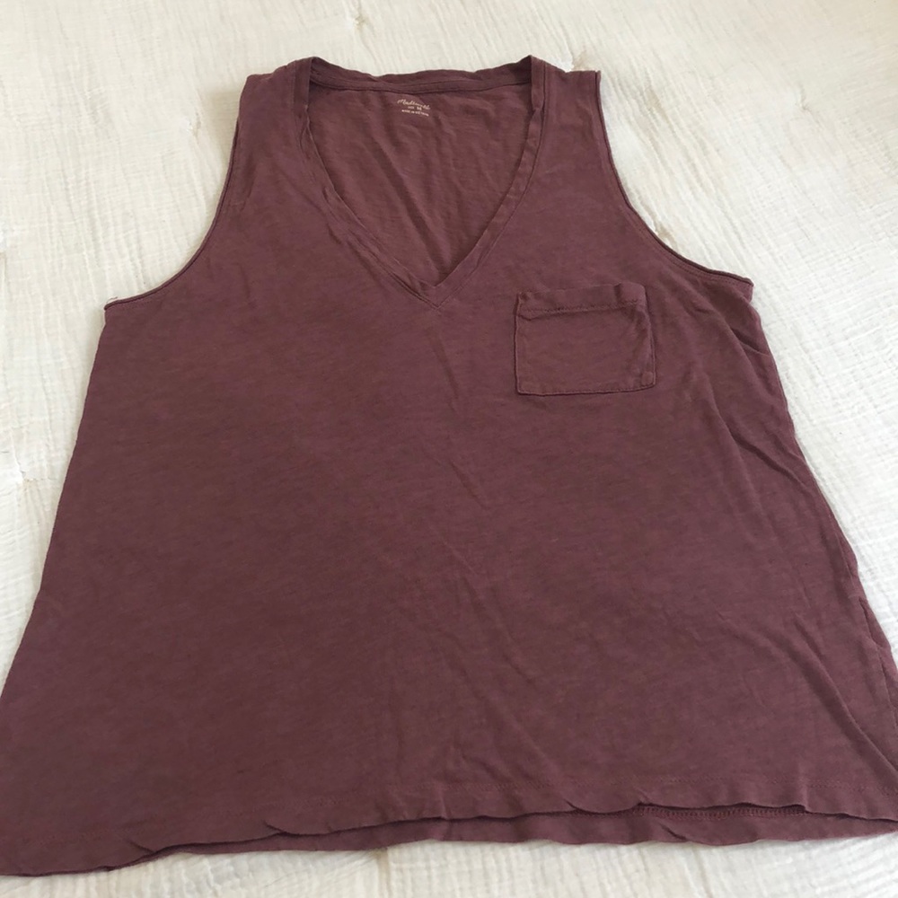 Madewell cotton v neck tank